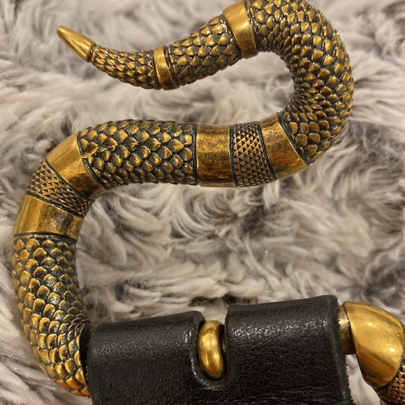 🔴 SOLD 🔴 AUTHENTIC GUCCI mens leather belt with snake buckle - Picture 8 of 16